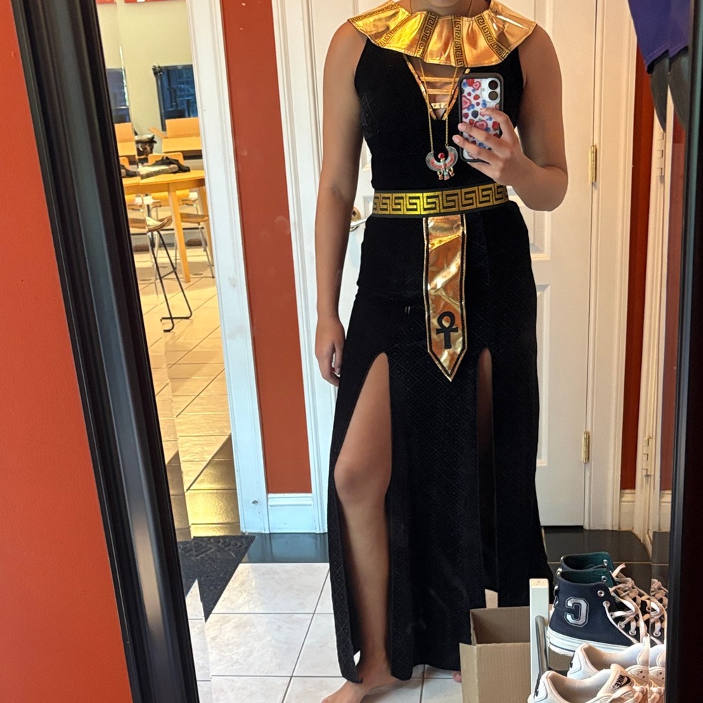 Black and Gold Egyptian Costume Dress